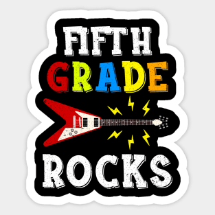 Fifth Grade Rocks Teacher Student Kid Back To School Sticker